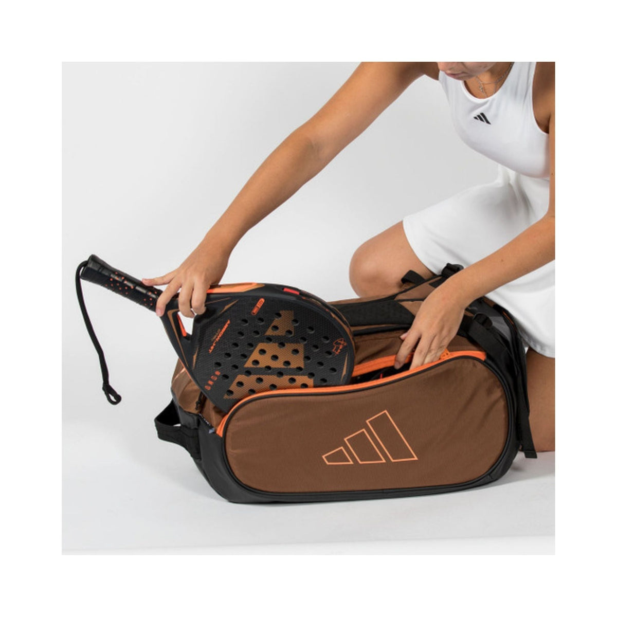 Adidas Tour Racketbag Bronze/orange 2026