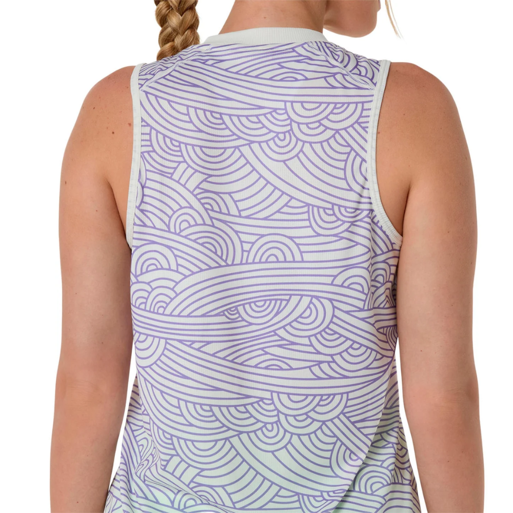 Débardeur Asics Padel Court All Over Print Tank Beige Femme