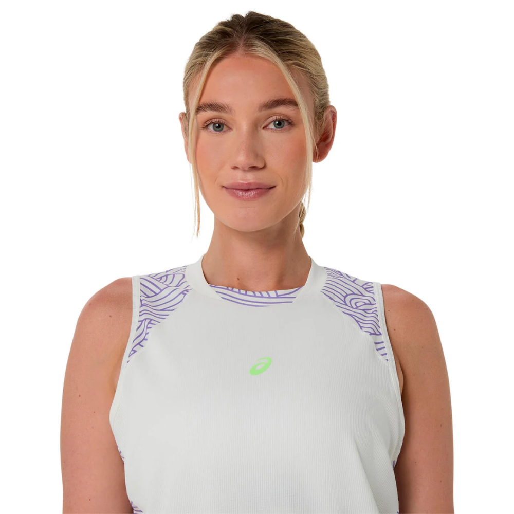 Débardeur Asics Padel Court All Over Print Tank Beige Femme