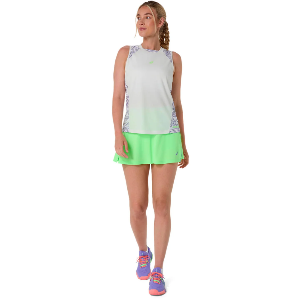 Débardeur Asics Padel Court All Over Print Tank Beige Femme
