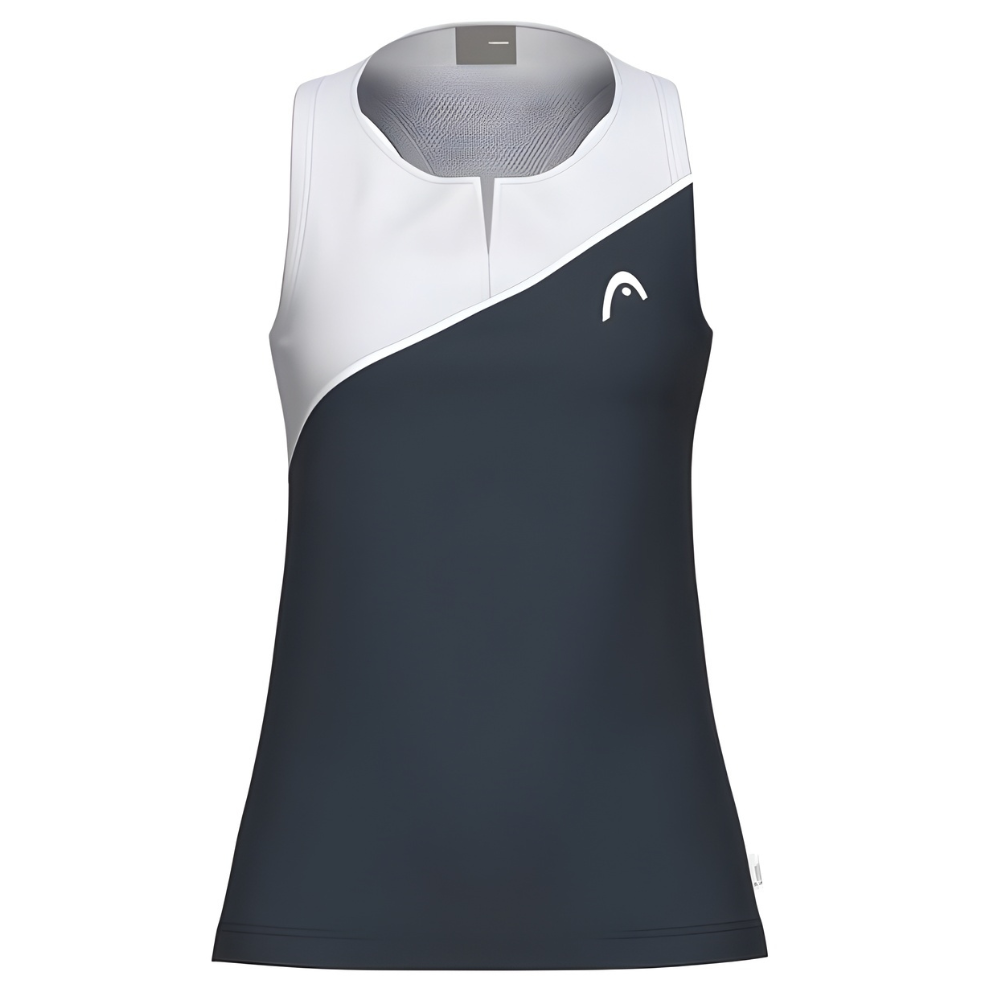 Débardeur Head Spirit Tank Top Blanc/Bleu Marine Junior Girl