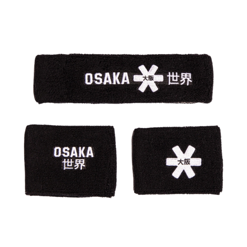 Poignets Éponge et Bandeau éponge Osaka Noir