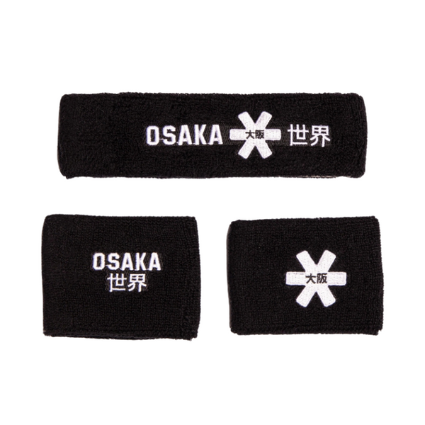 Poignets Éponge et Bandeau éponge Osaka Noir