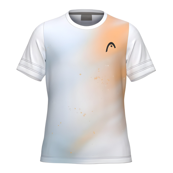 T-shirt Head Tie-Break ll Blanc/Bleu Junior Girl