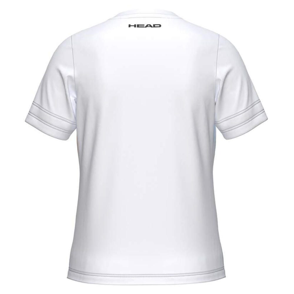 T-shirt Head Tie-Break ll Blanc/Rose Junior Girl