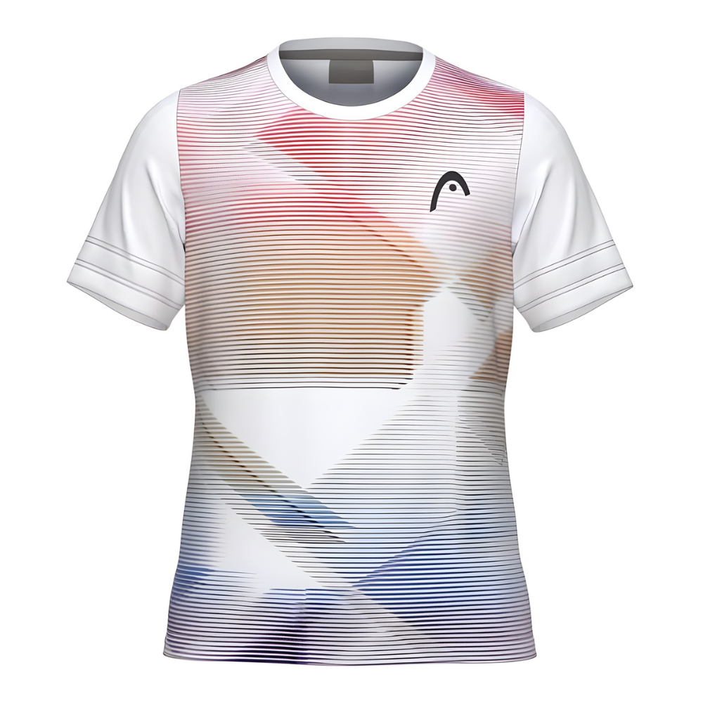 T-shirt Head Tie-Break ll Blanc/Rose Junior Girl