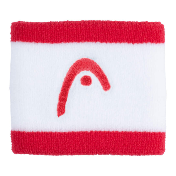 Poignets Éponge Head 2.5" Striped Blanc/Rouge x2